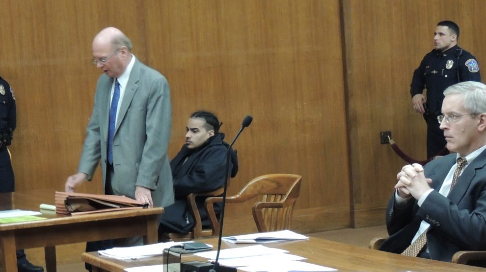 attorney Vincent Basile, defendant Josue Felix, Assistant Bergen County Prosecutor Thomas Kearney