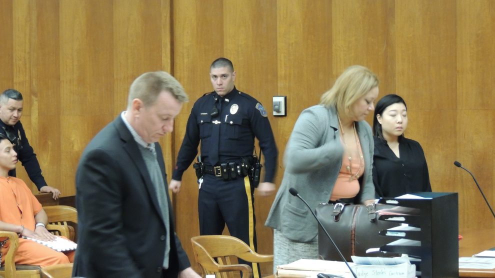 Prosecutor Martin Delaney, attorney Wanda Akin of Newark, defendant Christine Ko