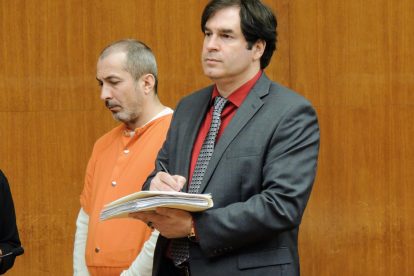 Defense attorney Ron Bar-Nadav of Hackensack, Adrian Voiculescu -- aka Edward Ene.