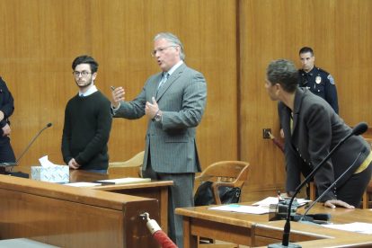 Eliyahu Schudrich of Teaneck, defendant; defense attorney Anthony Iacullo, Assistant Bergen County Prosecutor Kim Capers, Special Victims Unit