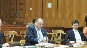 From left: Assistant Bergen County Prosecutors Thomas Kearney, Homicide Unit, and James Santulli, Narcotics Unit; defense attorney David J. Altieri of Hackensack, defendant John C. Wisse