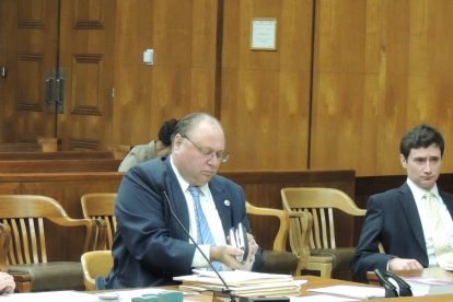 From left: Assistant Bergen County Prosecutors Thomas Kearney, Homicide Unit, and James Santulli, Narcotics Unit; defense attorney David J. Altieri of Hackensack, defendant John C. Wisse